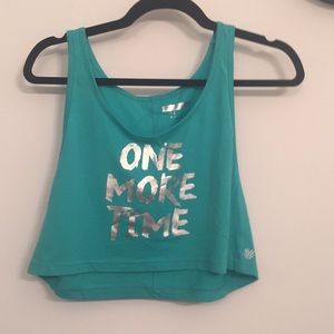 Teal crop top